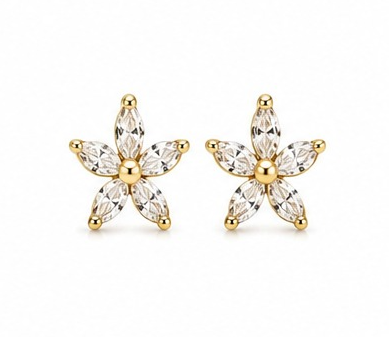 Aretes Flor de Cristal