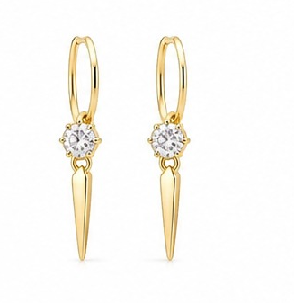 Aretes Aro con Cristal